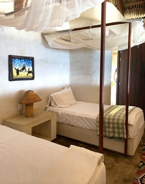 Bunk room with ocean views.