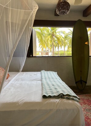 Main floor bedroom with beautiful view of the mountains.