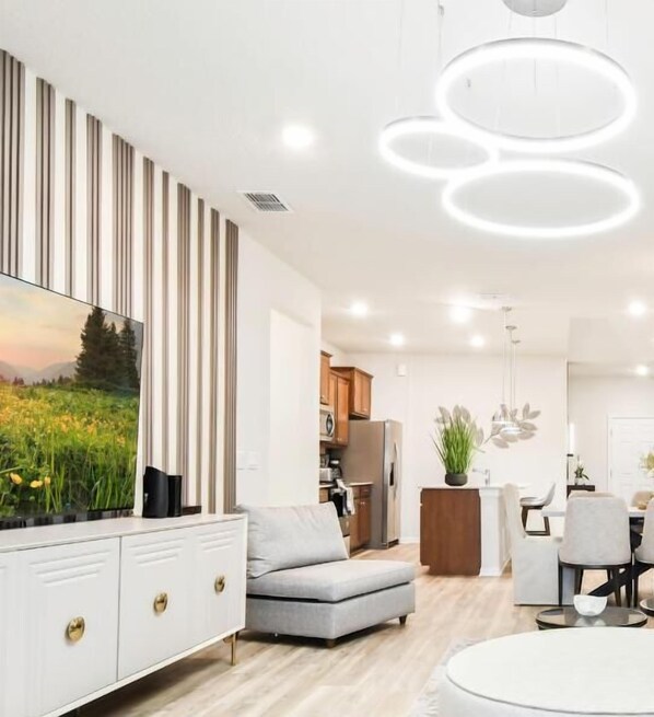 Enjoy a magical Orlando getaway in this 7-bedroom, 5.5 bathroom with private pool, game room and resort access. Ideal for large groups!