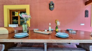 Property building,Dining area,Garden view