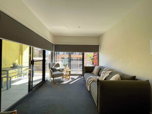 Lounge folds out into a bed.