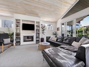 Lounge with smart TV and gas heater