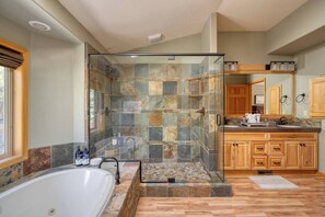 Soaking tub and large shower