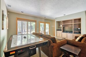 Game and media room with air hockey