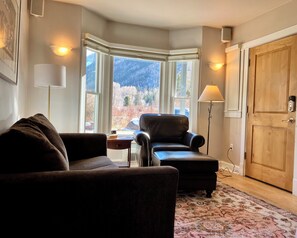 Living Room with full size sleeper sofa