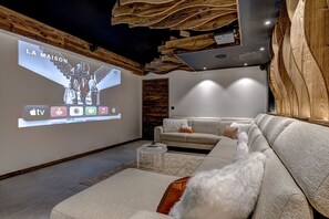 Cinema room with sound system