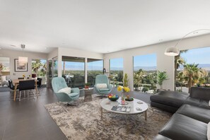 View of the Living and Dining Areas, from the Entry