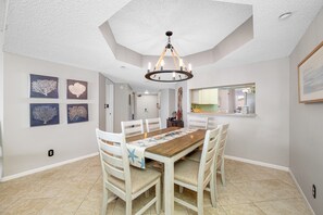 Roomy Dining Area for six