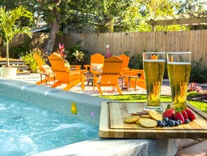 Unwind in the cozy hot tub and soak in pure relaxation