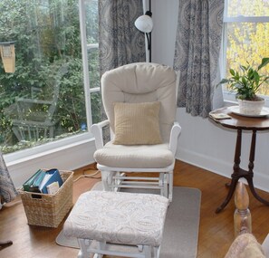 Here's a great place to enjoy a good book and a cup of tea.