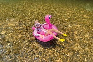 Clear, warm waters of the James = fun for all ages!