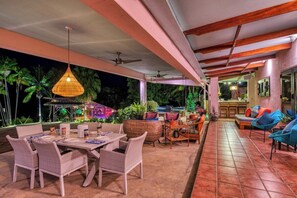 Outdoor dining area