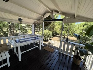 屋外ダイニングエリア