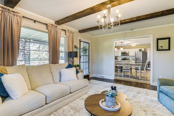 Greer Vacation Rental | 2BR | 1BA | 1,200 Sq Ft | Steps Required to Enter