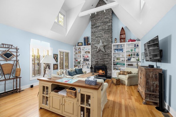 Cottage style open plan living area