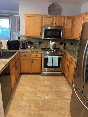 Kitchen with stainless appliances 