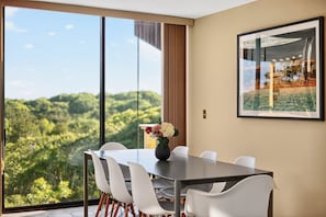 Indoor dining for eight with amazing views!