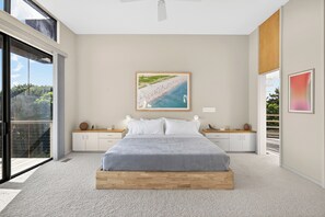 Four spacious, well-appointed bedrooms offer king beds and large closets.
