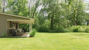 Side view of Front yard facing the Lake 