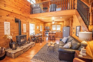 Gas fireplace...
