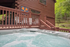 Private hot tub...