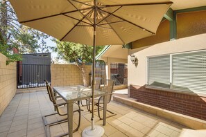 Patio | Outdoor Dining | Walk to Lake & Nature Trails