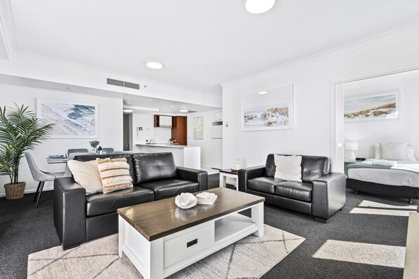 Cozy living area for the guests to relax