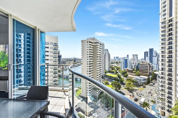 Cozy balcony with panoramic views of the Gold Coast 