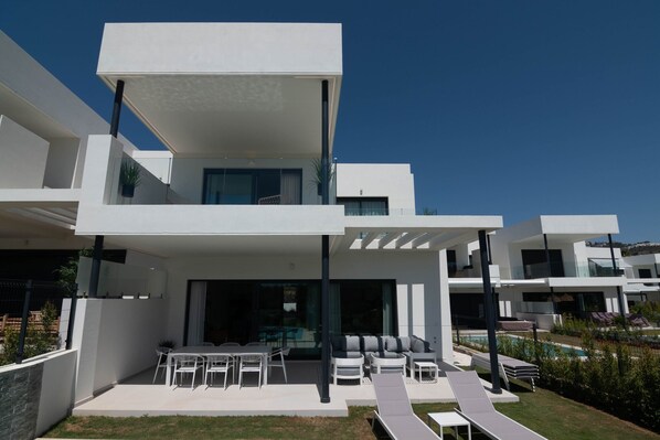 Exterior of Villa Soul with its private garden terrace.
