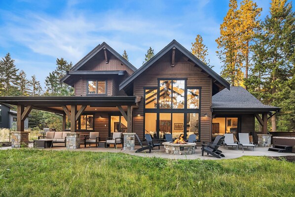 Snowbeary Lodge: - The lodge in early fall. Fantastic outdoor living space.