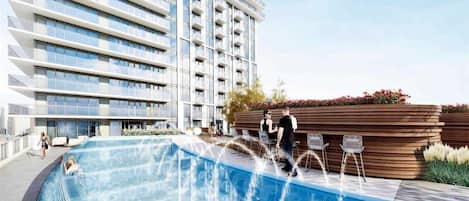 Piscine sur le toit