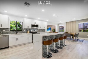 Prepare meals and memories for friends and family in this complete kitchen.