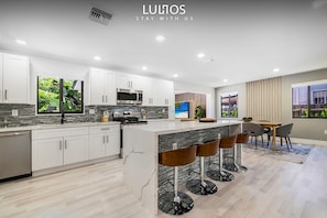 Prepare meals and memories for friends and family in this complete kitchen.