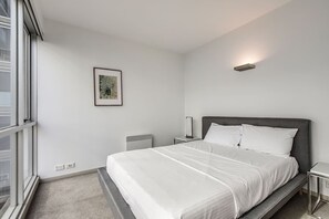The light and airy first bedroom includes a queen-size bed, while built-in robes maximise space and provide ample storage during your stay.  
