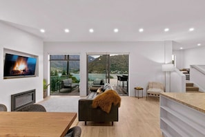 Warm and inviting living room with a cozy feel