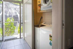 Free to use Laundry.  Please note, this laundry is shared with the guests staying in the attached one bedroom apartment, where there is a max of two other guests.  Please use the laundry responsibly and be considerate of the neighbouring guests.