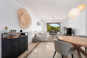 Comfortable dining and living room