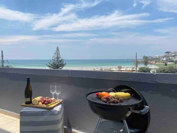Private beachfront balcony with a weber for those awesome Cape Town days! 