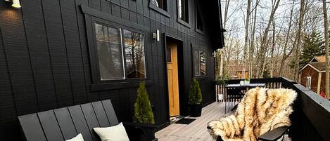Step outside to your private outdoor oasis, where you can enjoy the fresh air.
