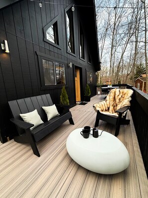 Step outside to your private outdoor oasis, where you can enjoy the fresh air.