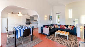 Bright open living space perfect for gatherings #CoastalChic #AlgarveGetaway