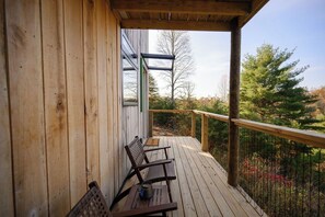 Additional seating on lower porch