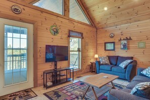 Living Room | 1st Floor | Flat-Screen TV | DVD Player w/ Video Library