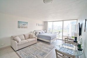 Airy and bright living space.