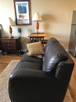 Very comfy loveseat for watching TV.