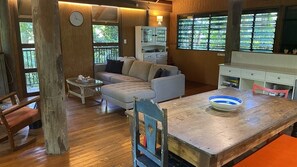 TreeTops by the Sea -Dining and Living Area