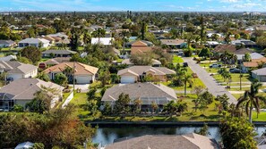 Aerial canal view