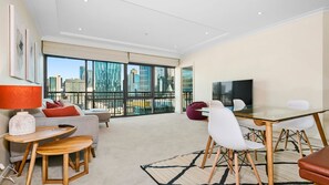 Spacious living and dining area