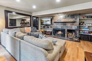 Wood burning fireplace