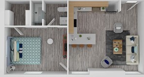Comfortable floor plan, great for extended stays